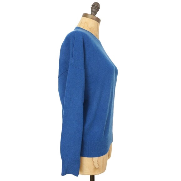 MADEWELL (Re)sponsible Cashmere Sweater Top XS Oversized Crew Pacific Blue B20 - Picture 3 of 6